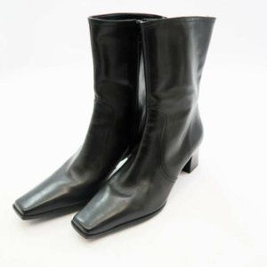 Audrey Brooke Womens Melissa Boots Block Heel Zip